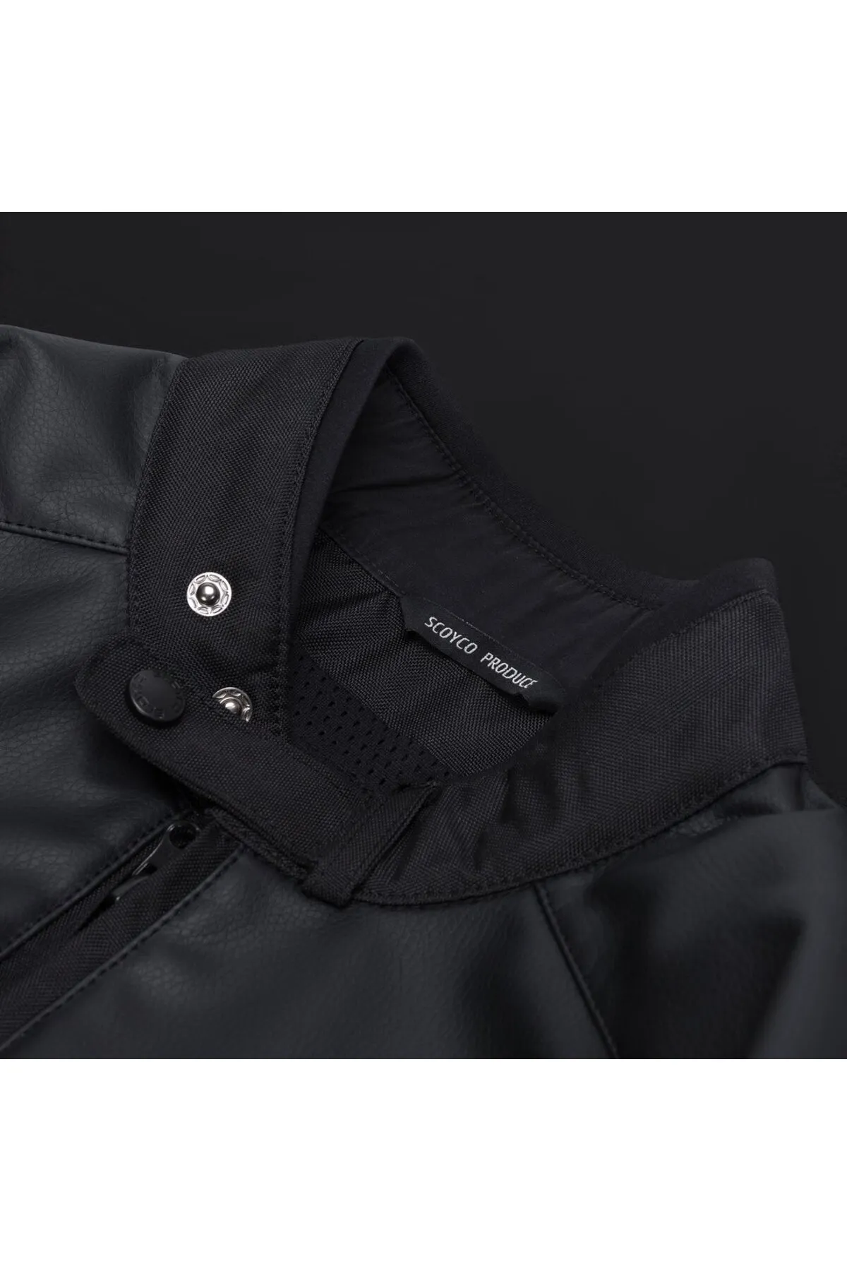 SCOYCO JK153 MONT SİYAH-KIRMIZI DERİ MONT